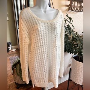 Extra long light weight sweater